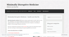 Desktop Screenshot of minimallydisruptivemedicine.org